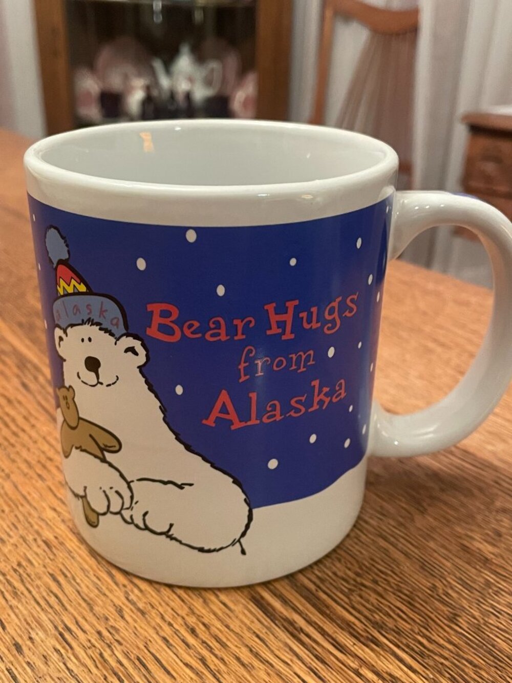 Bear Hugs from Alaska Polar Bear Coffee Cup Mug by Alaska Jacks 20 ounces